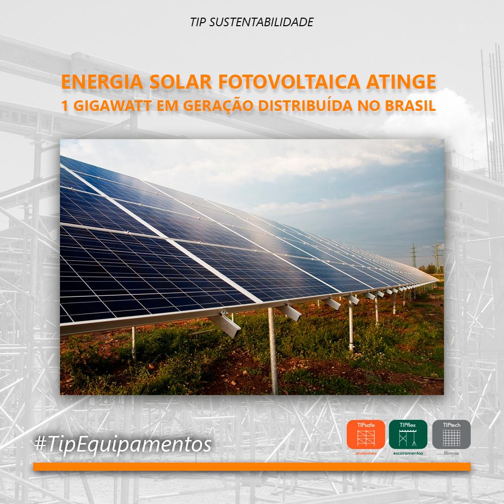 Energia solar fotovoltaica atinge 1 gigawatt em geração distribuída no Brasil 